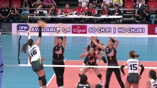 Ivy Lacsina’s facial hit on Jules Samonte in set 2  2024 PVL AllFilipino Conference [upl. by Nylirem]