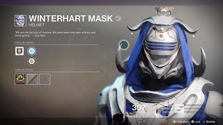 Destiny 2 Full Winterhart Armor Set  Hunter  Dawning Event [upl. by Yup]