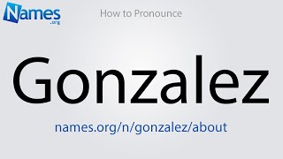 How to Pronounce Gonzalez [upl. by Htenek]