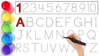 Learn alphabets  collection for writing along dotted line for kidspart 2 learn to count A to Z [upl. by Lissie242]