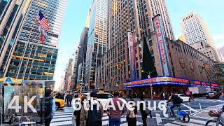 New York City Walking around Manhattan 6th Avenue 4K [upl. by Otsirc]