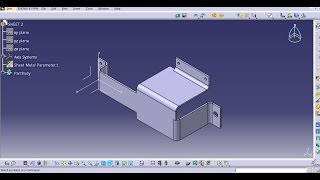 GENERATIVE SHEET METAL DESIGN CATIA I ASSIGNMENT 2 [upl. by Hanson]