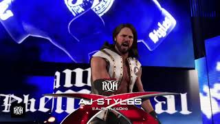 WWE 2K22 AJ STYLES ENTRANCEROHDEMIGODS [upl. by Enala]