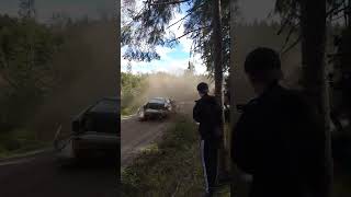 Lahti Historic Rally 2024 Ville Silvasti crash [upl. by Guthrie]