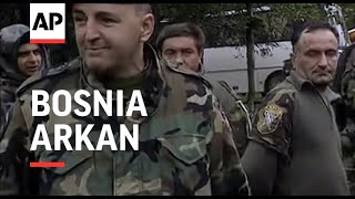 BOSNIA CAPTURED SOLDIERS PARADED BY SERB PARAMILITARY LEADER [upl. by Vittorio]