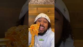 This was the HOTTEST HOT SAUCE for the noodles 😂 I LOVED every second tho🔥 shorts food mukbang [upl. by Jerald]