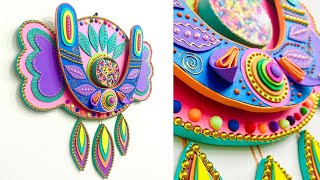 DIY Happy Wall Art Create Colorful Decorations with Paper Cardboard amp Foamiran [upl. by Notnef]