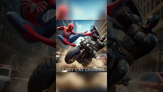 death battle batman vs spiderman fight only Spiderman vs Batman  Baby Cat Channel marvel shorts [upl. by Doownelg]