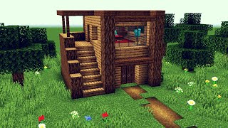 ✔ Como hacer una CASA SURVIVAL PERFECTA en Minecraft Rapido y Facil [upl. by Alym]