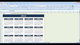 Cara membuat kalender di Microsoft Excel 2007 [upl. by Llenej]