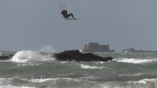 Kitesurf SaintMalo Bretagne  France HD [upl. by Tolman534]