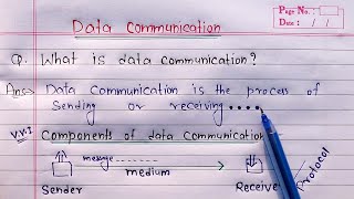 Data Communication in Networking  Components of Data Communication [upl. by Blackburn]