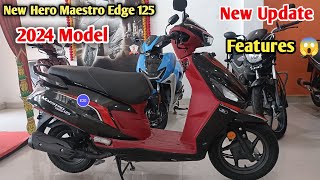 2024 Hero Maestro Edge 125 E20 Bs7 Details Review  On Road Price  Features  New Changes 😱 Mileage [upl. by Hteazile]