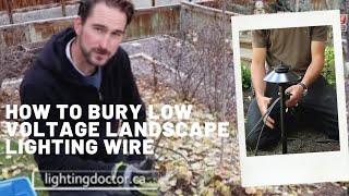 How to Install Low Voltage Landscape Lighting  Burying wire in your garden beds [upl. by Tate]