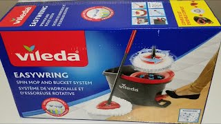 Vileda EasyWring Spin Mop System with builtin Wringer  Unboxing [upl. by Nibla27]