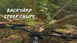 Steep backyard mountain bike chute [upl. by Hart]