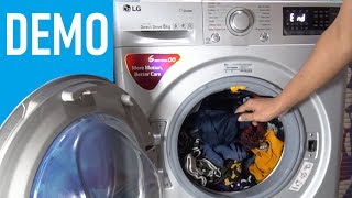 LG Front Load Washing Machine FHT1208SWL  Demo [upl. by Lazarus]