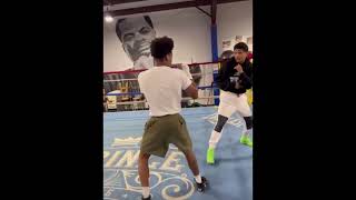 Shakur Stevenson SPARRING young fighter Zaquin Moses [upl. by Orazio]