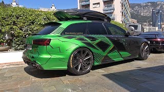 Audi RS6 Avant C7 with Roofbox and Akrapovic Exhaust [upl. by Nuawd348]