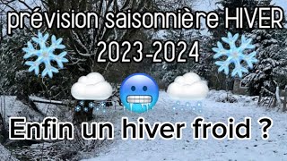 Le retour du FROID et la NEIGE  Prévisions saisonnière HIVER 20232024 [upl. by Assertal457]