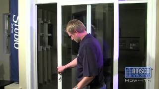 Adjusting the rollers on a sliding patio door [upl. by Fotinas157]