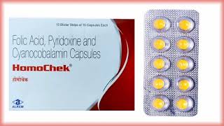 Homocheck Capsule Benifit amp Dose  CyanocobalaminPyridoxineFolic Acid Uses [upl. by Dnalwor]