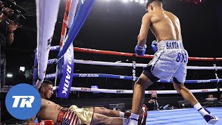 Karlos Balderas Almost Sends Fidel Cervantes Thru the Ropes KO in Rd 2  FIGHT HIGHIGHTS [upl. by Col78]