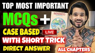 CLASS 10 MATHS FINAL MCQs ONE SHOT REVISION  ALL CHAPTERSQUESTIONSCONCEPTS [upl. by Narda]