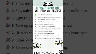 11 Habits that will earn you respect ✨ psychology psychologyfacts quotes motivation short [upl. by Araic]