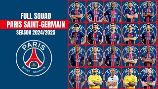 Paris Saint Germain Full Squad Season 20242025 I League 1 2425 I PSG Squad [upl. by Siron]