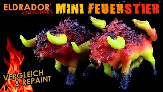 Schleich ® Eldrador ® Creatures  Magazin Mini Feuerstier im Vergleich amp Repaint [upl. by Ross]