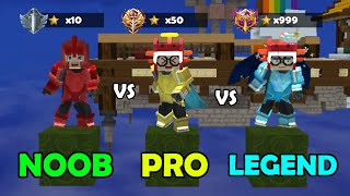 NOOB vs PRO vs LEGENDARY in Bedwars Blockman GO [upl. by Peppi18]