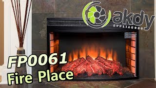 AKDY Free Standing Fireplace  Model FP0061 Product Showcase [upl. by Emoreg]