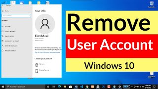 How To Delete A User Account In Windows 10 [upl. by Anitsirhc87]