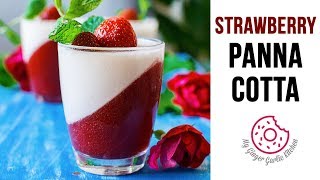 How to make Strawberry Panna Cotta  Panna Cotta Recipe  Italian Dessert  Summer Desserts [upl. by Nnewg]