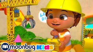 Construction Vehicles Song  Trucks and Diggers  Cocomelon  Nursery Rhymes  🔤 Moonbug Literacy 🔤 [upl. by Torbert38]