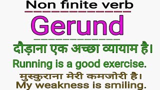 NON FINITE VERB  GERUND  IN ENGLISH GRAMMAR IN HINDI  GERUND IN ENGLISH GRAMMAR [upl. by Byrle]