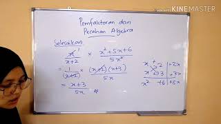 Tingkatan 2 Bab 2 Pemfaktoran dan Pecahan Algebra [upl. by Cynthy423]