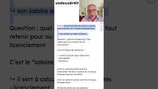 mitemps tempspartiel thérapeutique salaire indemnité licenciement préavis calcul [upl. by Nnasus294]