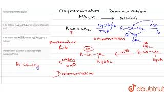 Which isare correct statements about oxymercuration demercuration [upl. by Hebe]