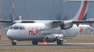 HOP for Air France ATR 72500 Take Off at Airport BernBelp  NEW LIVERY [upl. by Salb290]