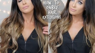 HOW TO DIY OMBRE BALAYAGE HAIR EXTENSIONS AT HOME [upl. by Buonomo73]