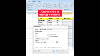 Data Validation excel ytshorts exceltips exceltechshortsvideo [upl. by Otrebide]