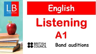 Clases Inglés online LISTENING A1 Listen amp Check 2 Band auditions [upl. by Dorcea]