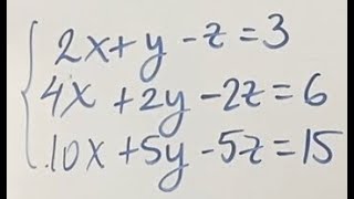 SCI 3x3 Discutir y resolver sistema compatible indeterminado por Gauss y por determinantes [upl. by Olshausen]