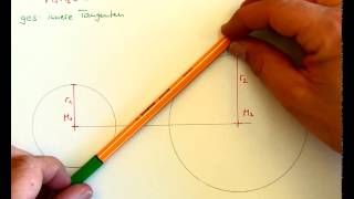 Tutorial innere Tangenten an zwei Kreise legen [upl. by Chrissy]