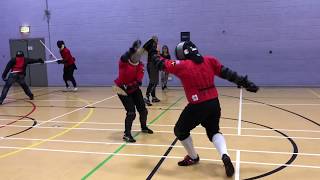 Sidesword amp Buckler Sparring  Esther vs Nick [upl. by Tinor]