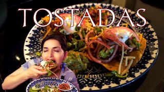 Crispy Homemade Tortillas Meet RICH Vegan Picadillo Tostadas [upl. by Nnanerak240]