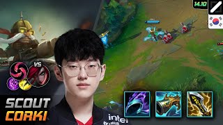 Scout Corki Mid Build Opportunity Hail of Blades  LOL KR Master Patch 1410 [upl. by Schrader]