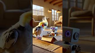 robot and me 🤖🦜🪫 funny parrot cockatiel [upl. by Piers]